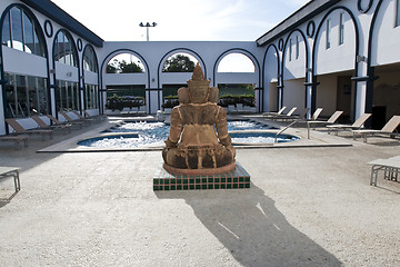 Image showing Resort spa pool yard 