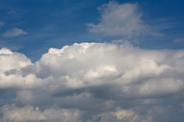 Image showing Clouds in the blue sky 