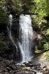 Image showing Forest waterfall in Helen Georgia.