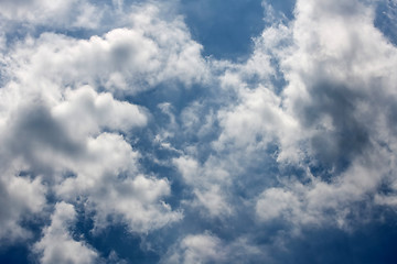 Image showing Clouds in the blue sky 