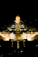 Image showing The bahai temple and garden in Haifa