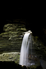 Image showing Finger lakes region waterfall in the summer