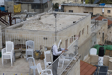 Image showing Prayer of Jews at Western Wall. Jerusalem Israel 