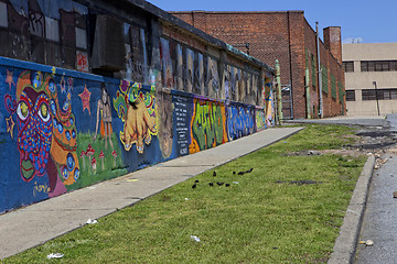 Image showing Graffiti wall in New York