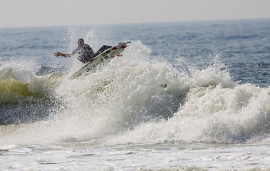 Image showing Backlit surfer