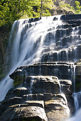 Image showing Finger lakes region waterfall in the summer