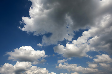 Image showing Clouds in the blue sky 