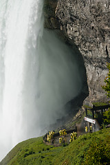 Image showing View of Niagara Falls from underneath