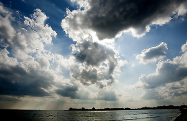 Image showing Clouds in the blue sky 