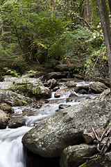 Image showing Forest waterfall in Helen Georgia.