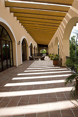 Image showing fully open hallway of resort