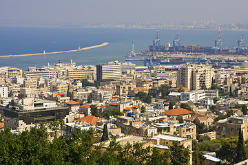 Image showing Panorama of Haifa city from Israel