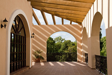 Image showing fully open hallway of resort