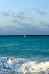 Image showing Morning waves at Caribbean sea