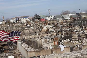 Image showing NEW YORK -November12: Destroyed homes during Hurricane Sandy in 