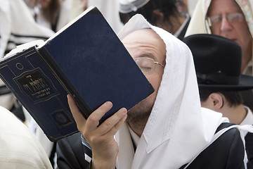 Image showing Prayer of Jews at Western Wall. Jerusalem Israel 