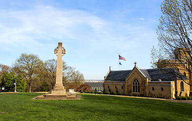 Image showing Back yard of National Cathedral