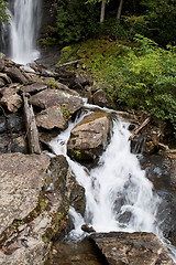 Image showing Forest waterfall in Helen Georgia.