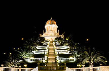 Image showing The bahai temple and garden in Haifa