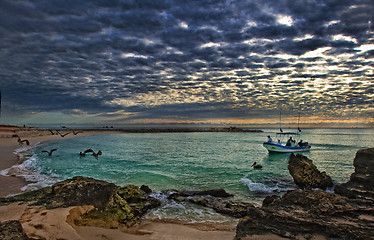 Image showing Sail boat in Caribbean sea 