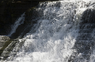 Image showing Finger lakes region waterfall in the summer
