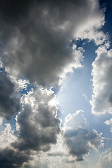 Image showing Clouds in the blue sky 