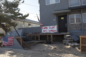 Image showing NEW YORK -November12:Destroyed homes during Hurricane Sandy in t