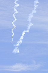 Image showing A plane performing in an air show at Jones Beach 