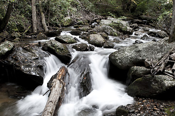 Image showing Forest waterfall in Helen Georgia.