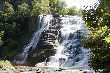 Image showing Finger lakes region waterfall in the summer