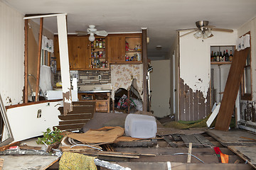 Image showing NEW YORK -November12:Destroyed homes during Hurricane Sandy in t