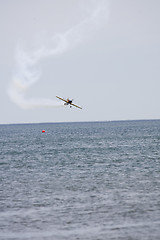 Image showing A plane performing in an air show at Jones Beach