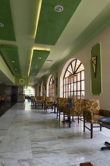 Image showing Fancy bright  lobby of resort