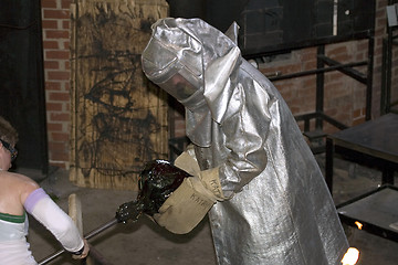 Image showing Glass Blower at Work