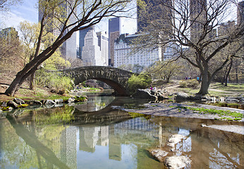 Image showing Gapstow Bridge in Spring