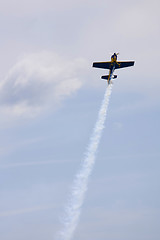 Image showing A plane performing in an air show at Jones Beach