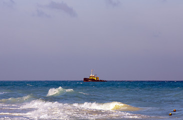 Image showing Morning waves at Caribbean sea