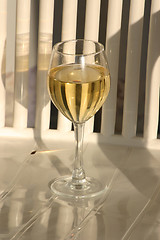 Image showing relax with a glass off wine