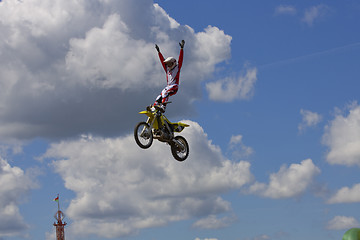 Image showing Stunt Biker. Free stile performing