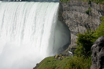 Image showing View of Niagara Falls from underneath