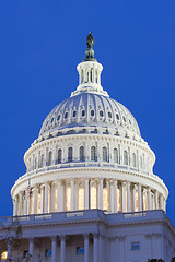 Image showing The United States Capitol at night 