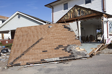 Image showing NEW YORK -November12:Destroyed homes during Hurricane Sandy in t