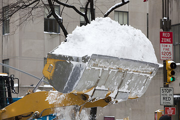 Image showing Snow removing in Manhatten