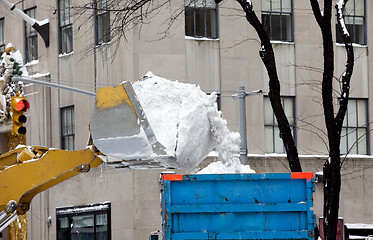 Image showing Snow removing in Manhatten