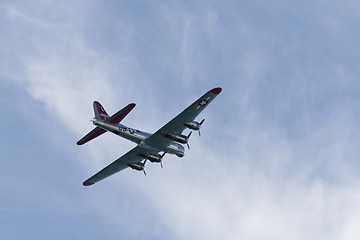 Image showing A plane performing in an air show at Jones Beach 