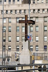 Image showing Memmorial 911Cross at Ground Zero