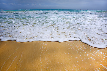 Image showing Waves on beautiful  beach