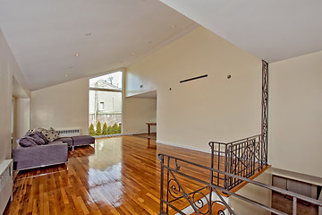 Image showing Living room with beautiful hardwood floors