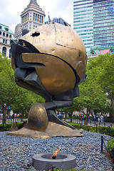 Image showing Monument 9/11. Moved from the site of the World Trade Center, th