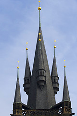 Image showing Prague's church steeples